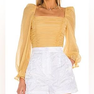 ASTR yellow long sleeve top